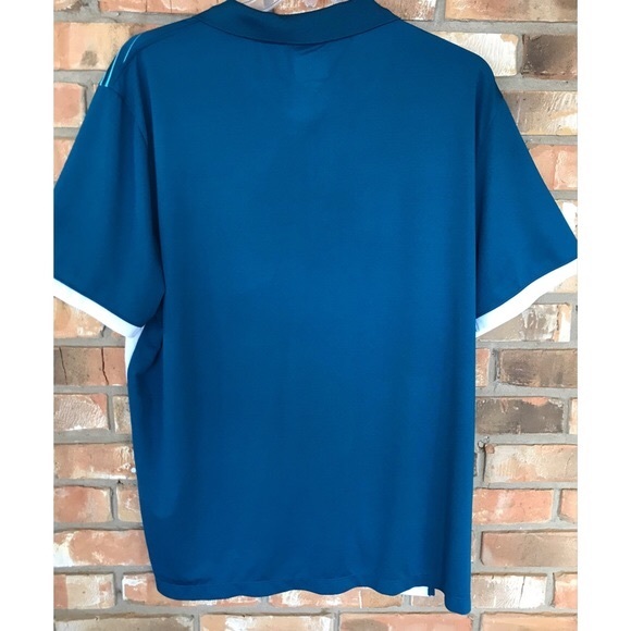 Greg Norman for Tasso Elba Teal and White Short Sleeve Polo Golf Shirt XXL - Picture 2 of 7